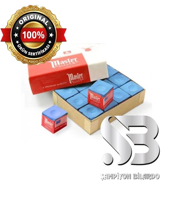MASTER BİLARDO TEBEŞİRİ 12'Lİ PAKET MAVİ