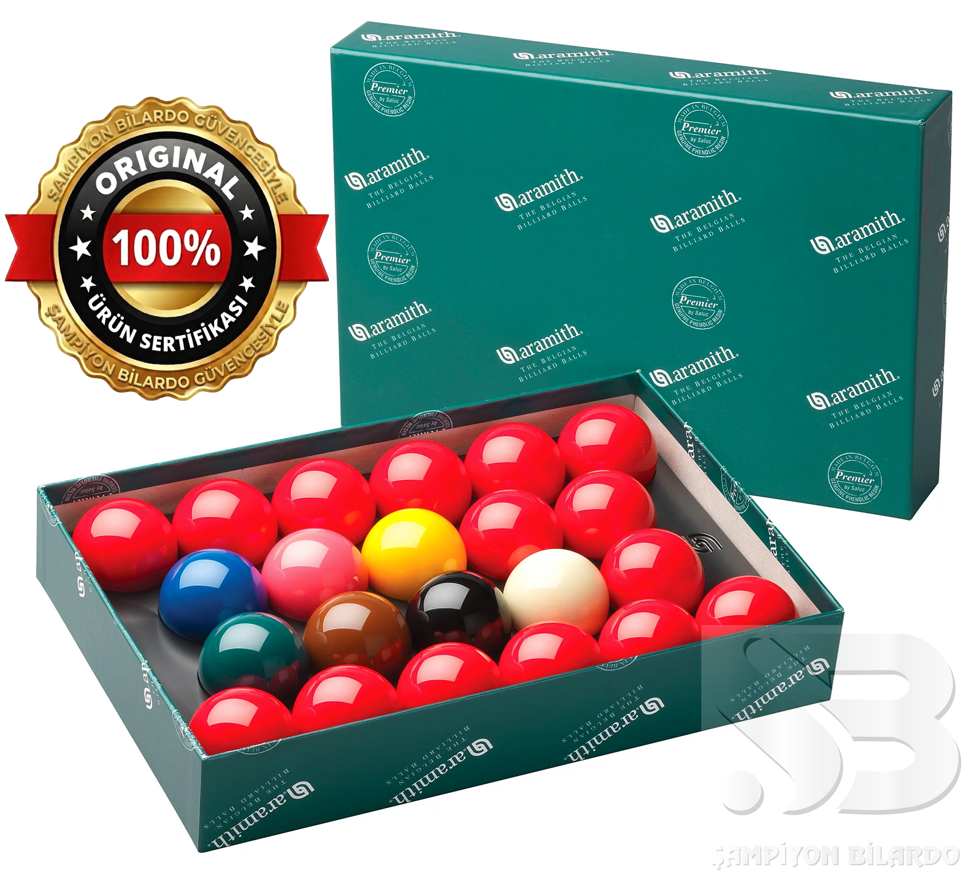 SNOOKER BİLARDO TOP SETİ (52,4 MM) (ARAMİTH PREMİER) (BELGIUM)