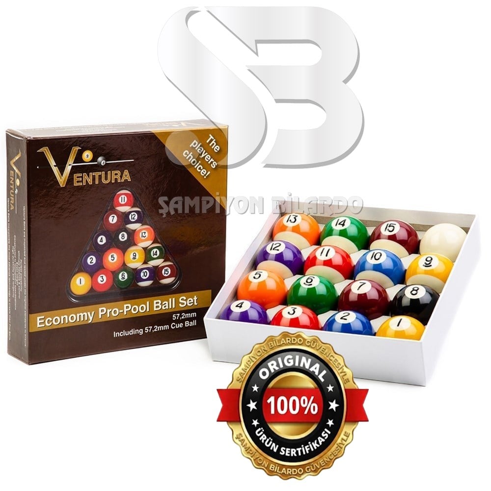 VENTURA AMERİKAN POOL TOP SETİ 57,2 MM İTHAL