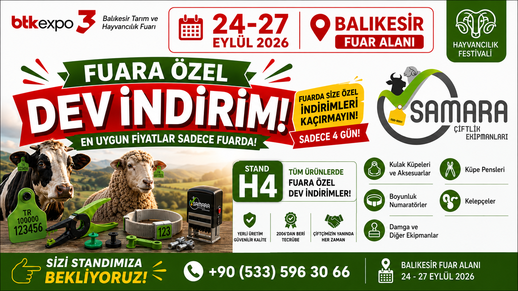 Balıkesir Fuarı’na Özel Dev İndirimler! 24–27 Eylül’de Stand H4’te buluşalım.