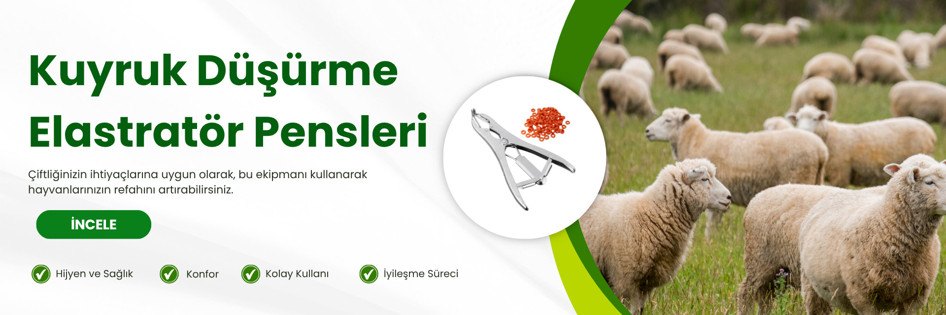 Kuyruk Düşürme ve Elastratör Pensleri