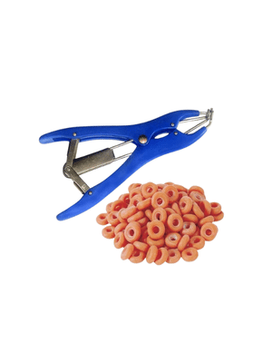 Plastik Boynuz ve Kuyruk Düşürme Elastratör Pensi + 100 Adet Lastik Hediyeli