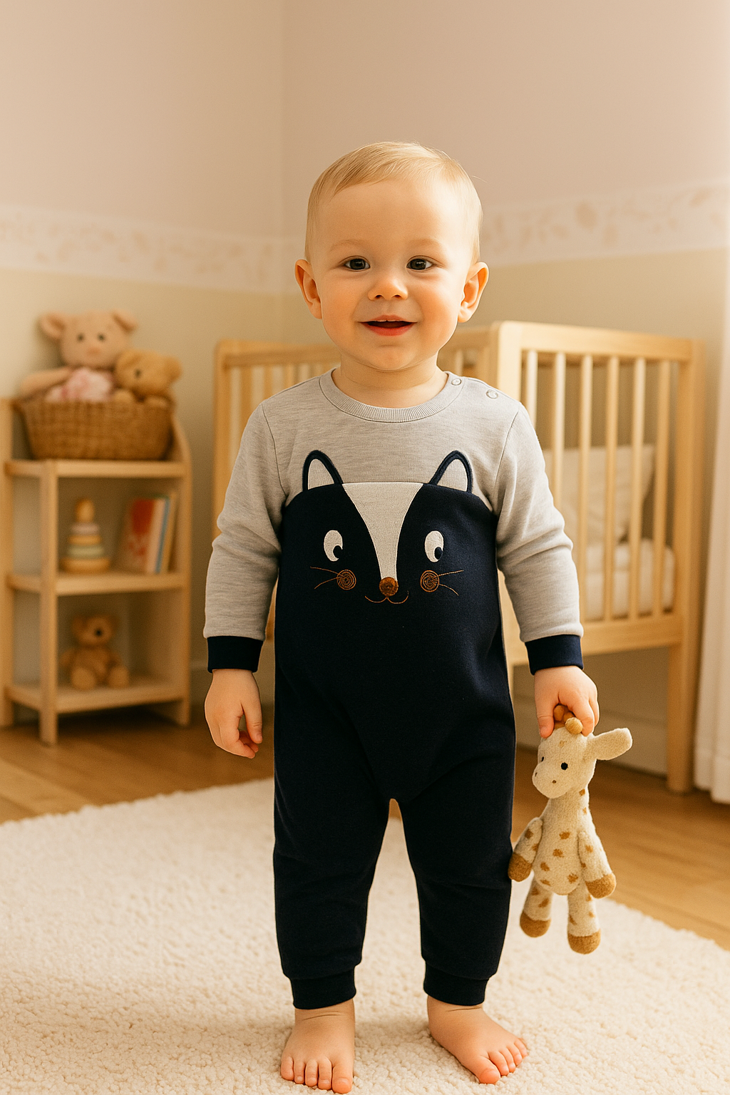 KD13585  Erkek Bebek Tulum 3-6/6-9/9-12/18-24 Ay