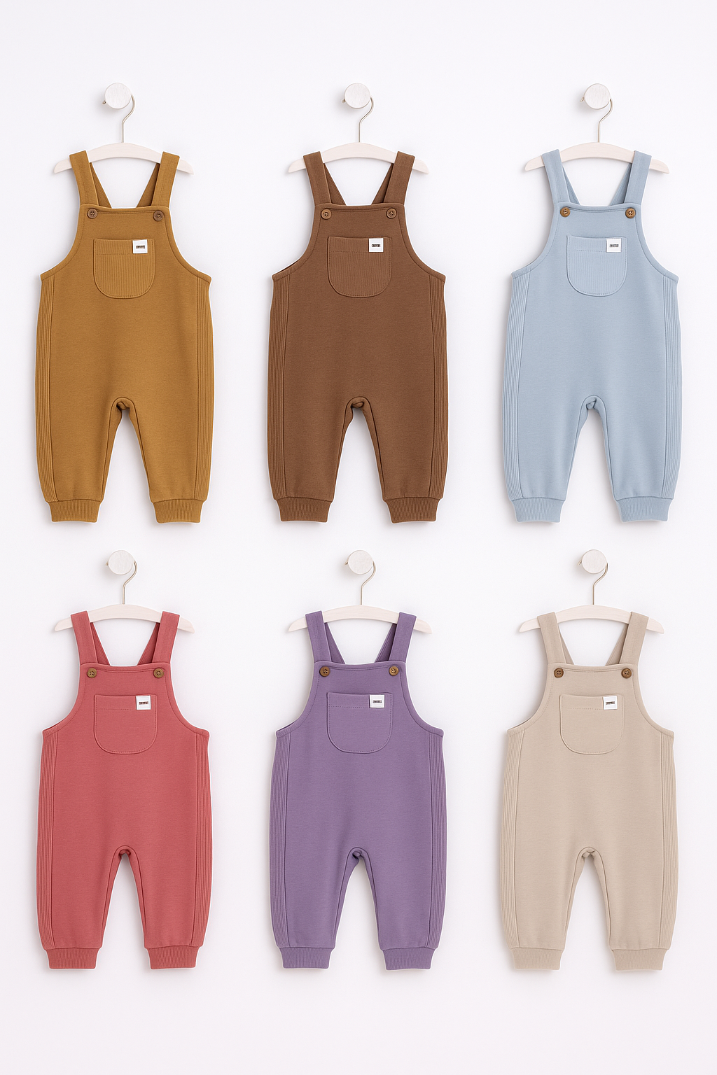 KD33344.Cep Detaylı 3iplik Salopet 6-9/9-12/18-24/24-36AY