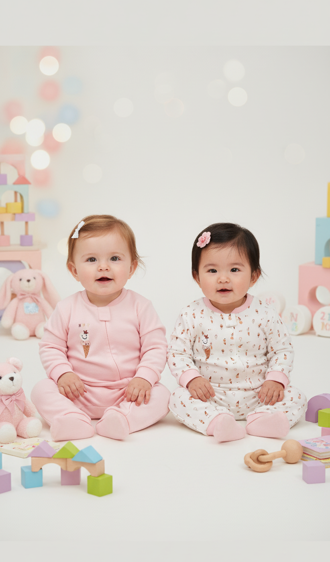 KD53113.BASKILI KIZ 2Lİ TULUM 3-6/6-9/9-12/18-24AY 