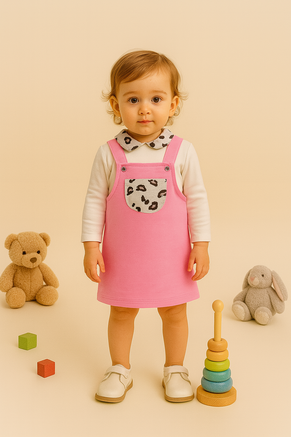 AD13573 Kız Bebek 2'li Takım 6-9/9-12/18-24/24-36 Ay