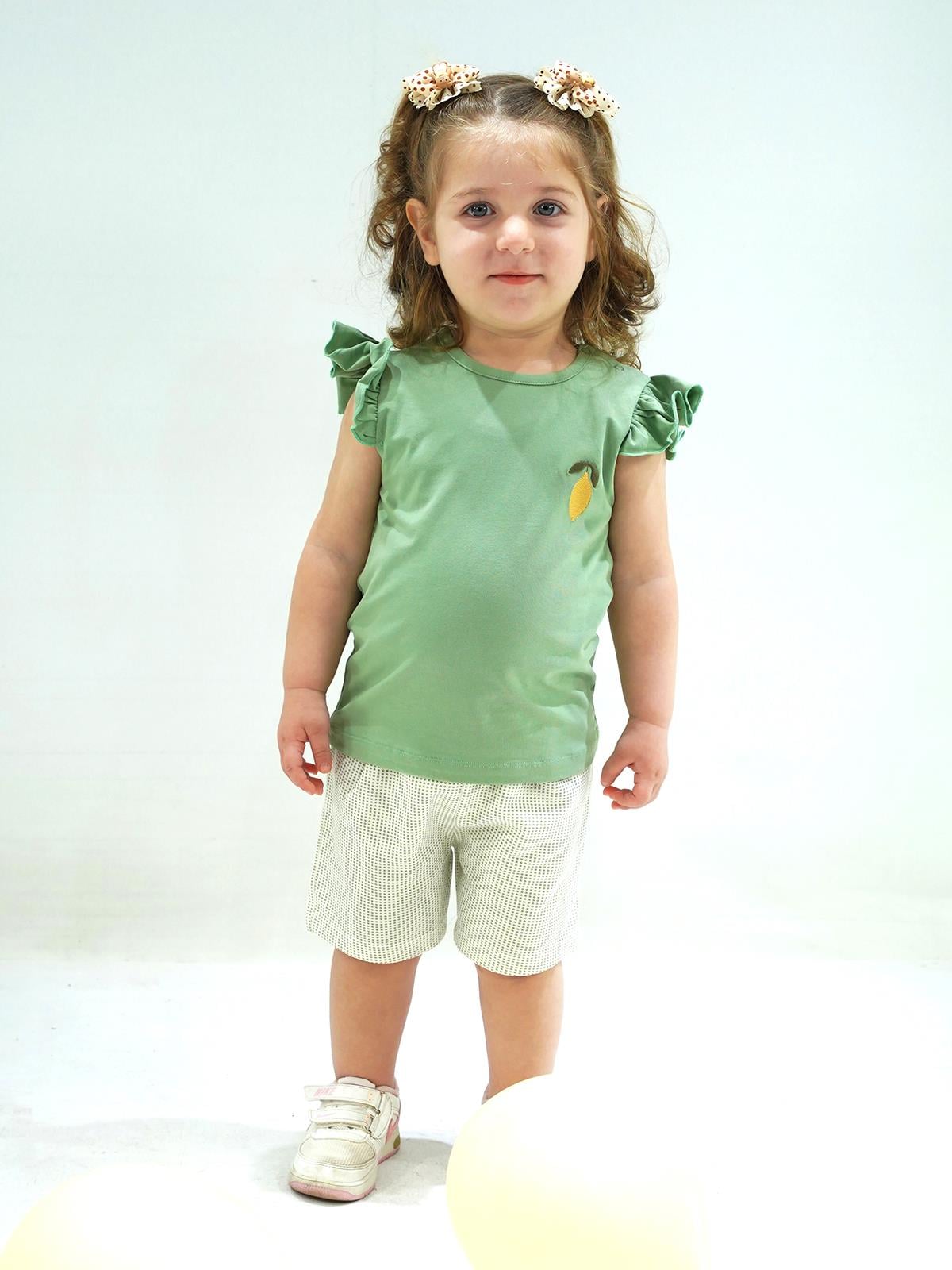 AD33993 LİMON NAKIŞLI KIZ TAKIM 6-9/9-12/18-24/24-36 AY