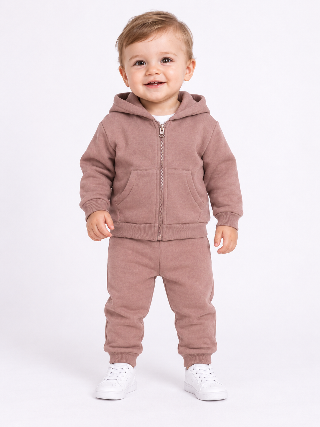 KD33301.BASIC FERMUARLI KAPŞONLU 3İPLİK TAKIM 6-9/9-12/18-24/24-36AY