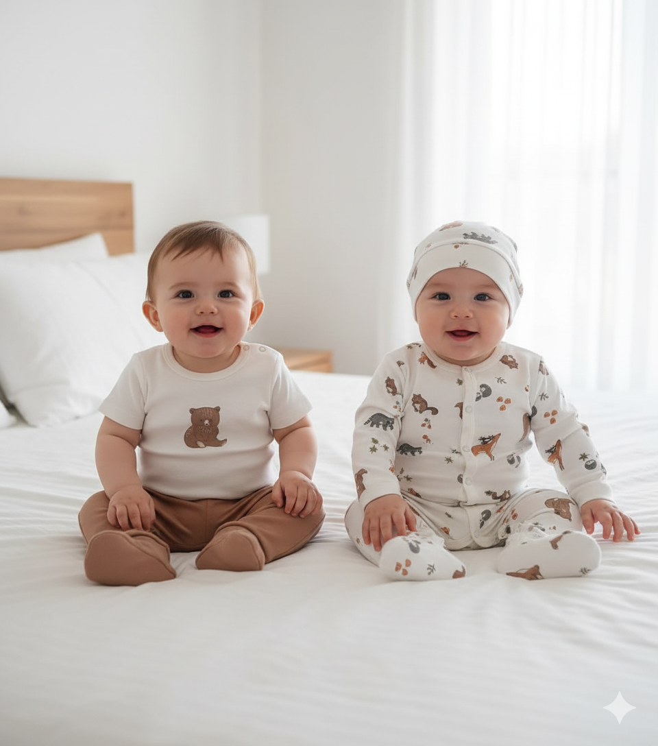 KD53125.BASKILI ERKEK 4LÜ TAKIM 1-3/3-6AY