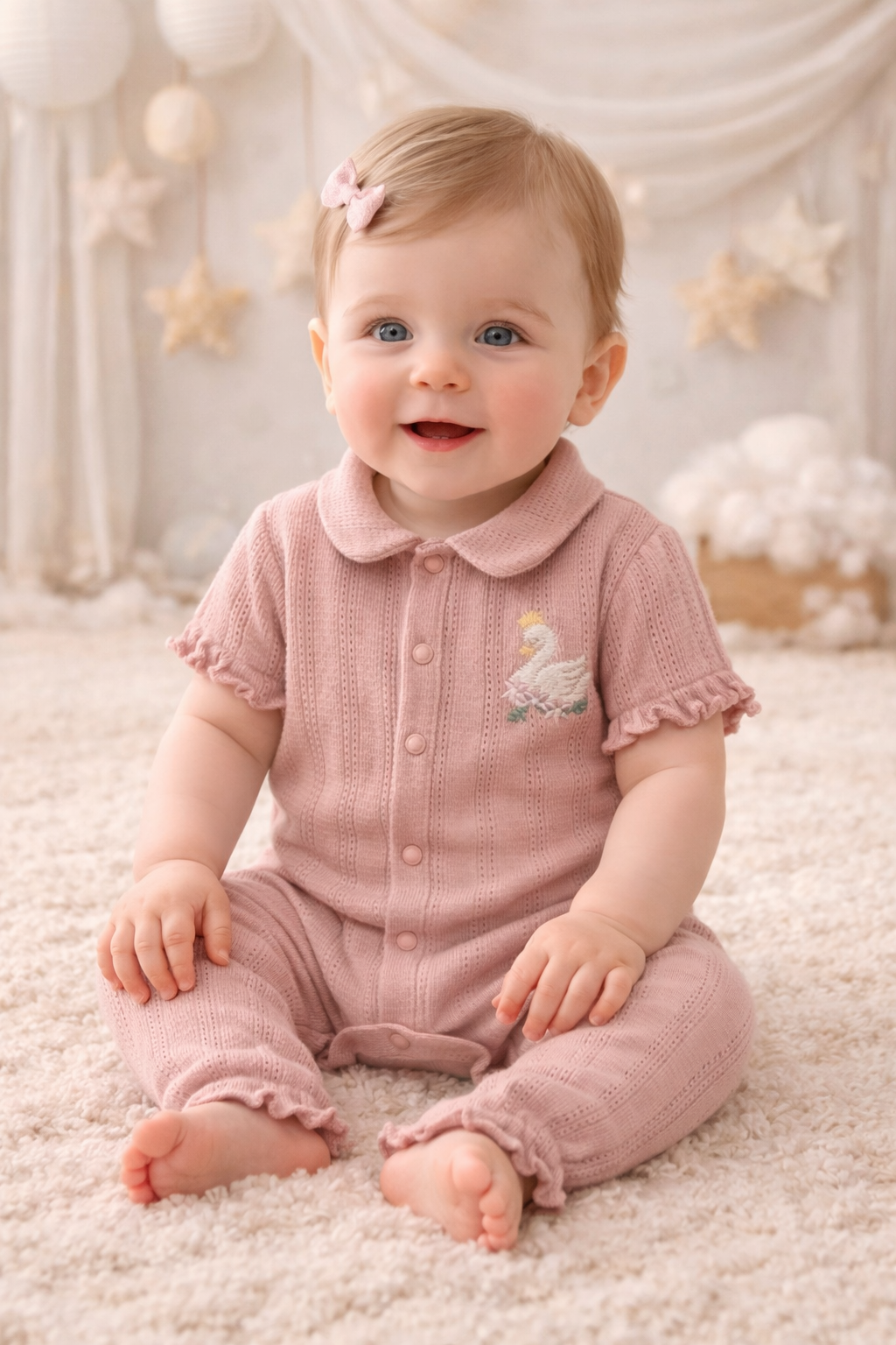 KD54162.JAKARLI BEBE YAKALI PATİKSİZ TULUM 1-3/3-6/6-9/9-12AY