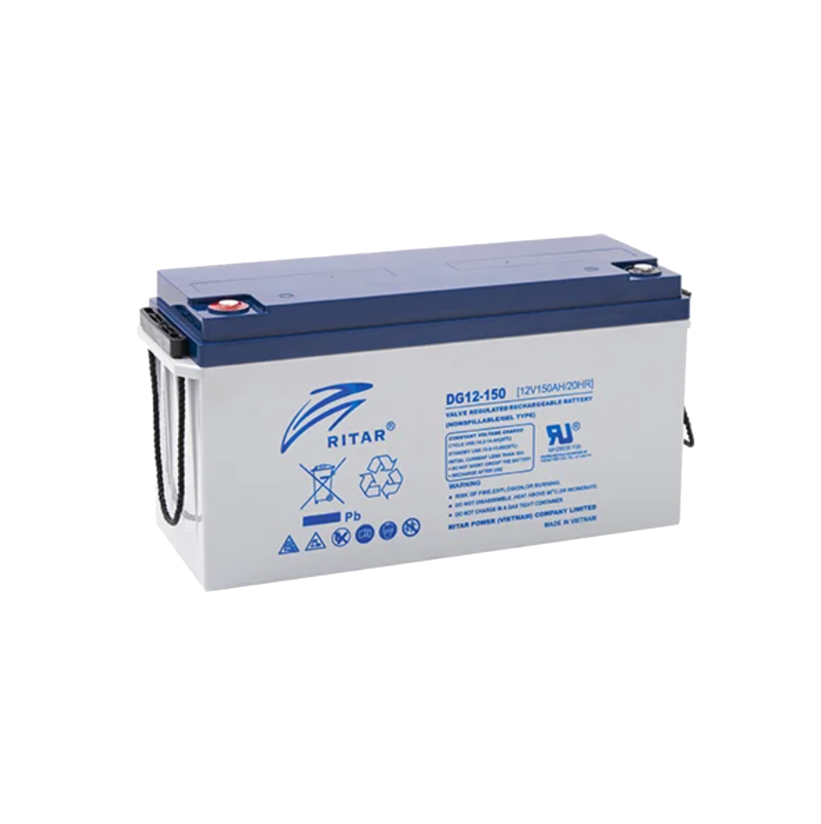 Ritar DG12-150 12V 150Ah Deep Cycle Saf Jel akü