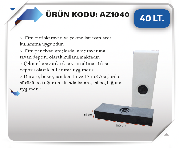 AZFEN 40 LITRE SU DEPOSU