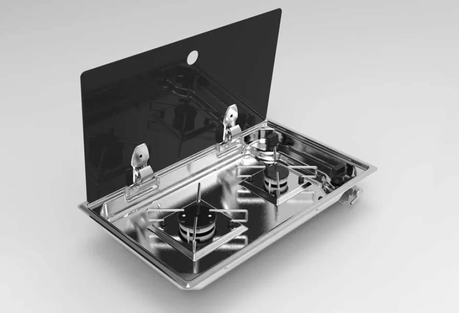 Cam Kapaklı Çiftli Gömme Ocak