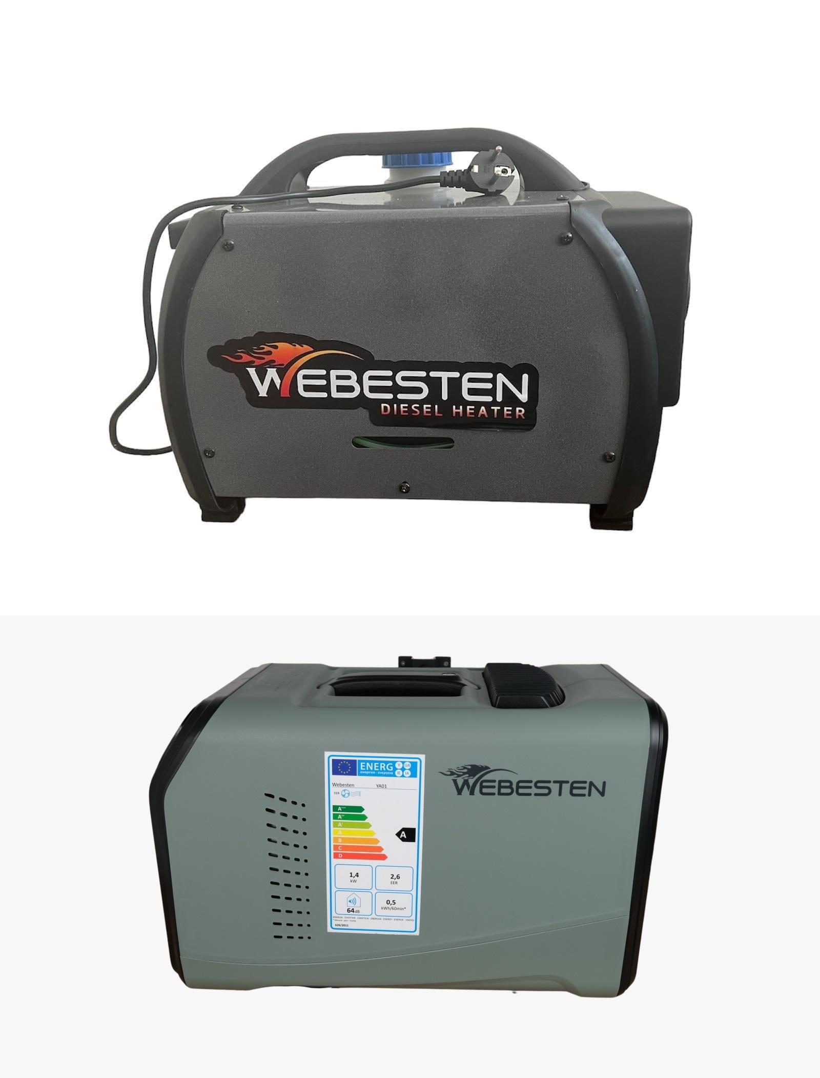Webesten 5Kw Çanta Tipi Dizel Isıtıcı 12V-24V-220V + Webesten Taşınabilir Klima 220V 5100BTU 