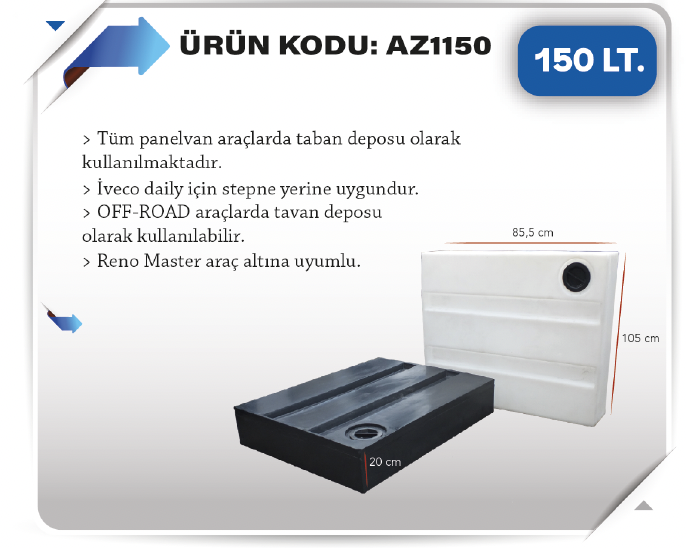 AZFEN 150 LITRE SU DEPOSU
