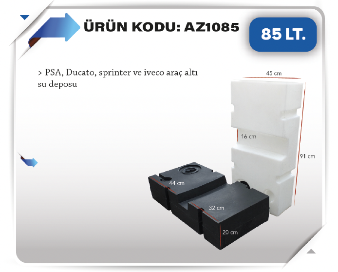 AZFEN 85 LITRE SU DEPOSU