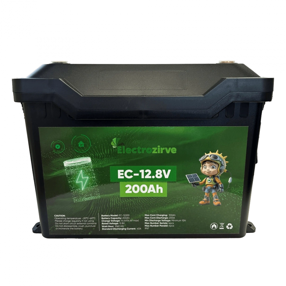 ELECTROZİRVE ELC-ITG-BOX 12.8V 200Ah Lityum (LiFePO4) Batarya