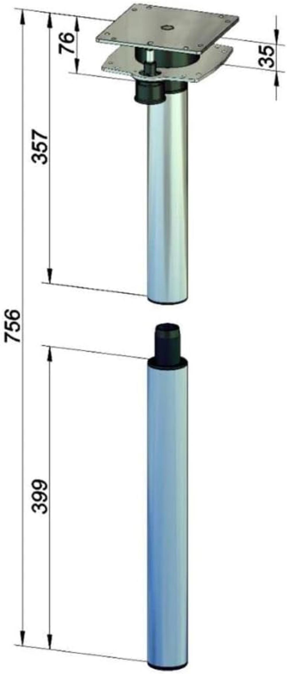 ILSE TECHNIK 6941 GRA-KARAVAN DÖNER MASA AYAĞI-75 cm