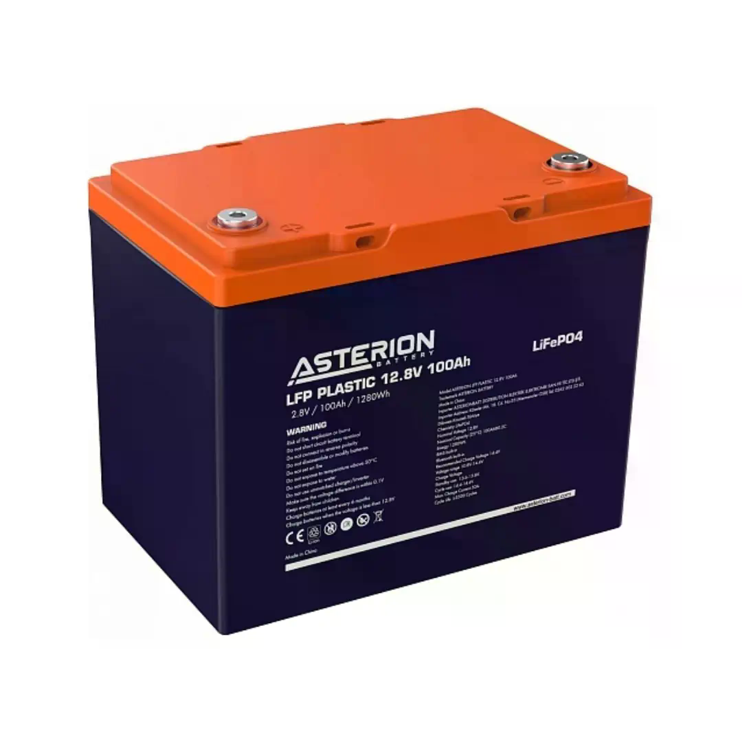 Asterion 100AH Lifepo4 12.8Volt Lityum 100AH Lityum Demir Fosfat 12Volt Akü
