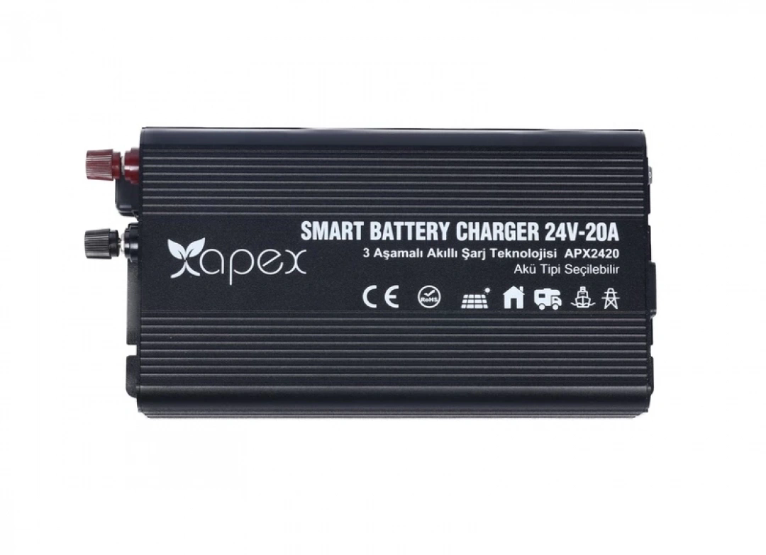 APEX APX2420 24V 20A Smart Akü Şarj Cihazı