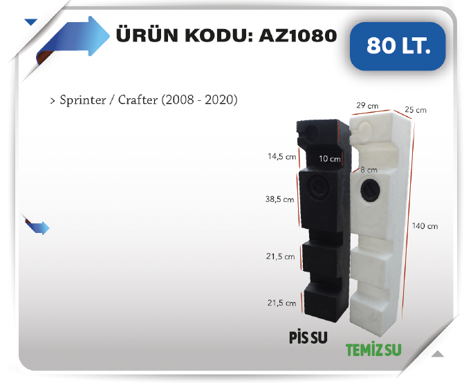 AZFEN 80 LITRE SU DEPOSU