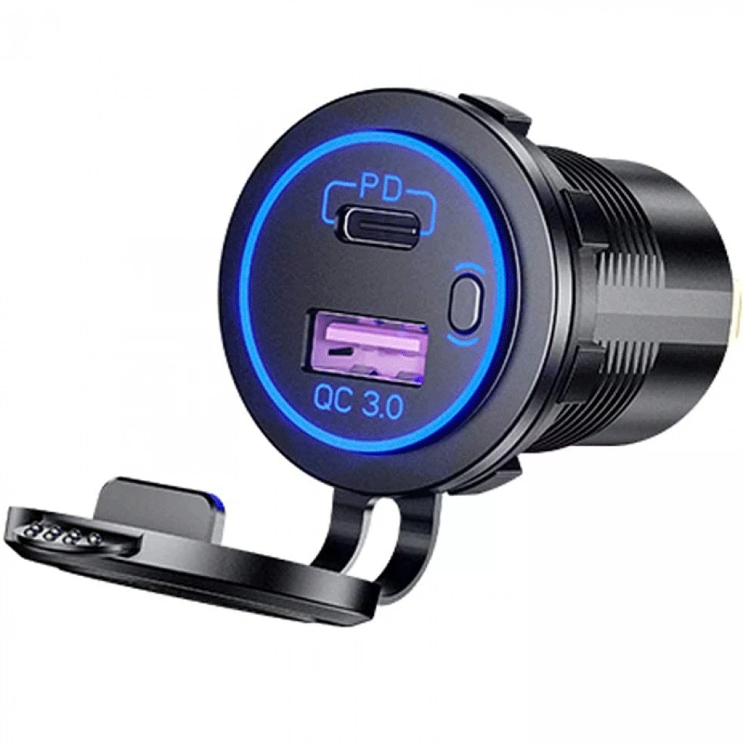 MELLİFERA 12V USB Priz 30W PD USB C 18W QC 3.0 Port Çift Araba Şarjı Yüzey Montaj