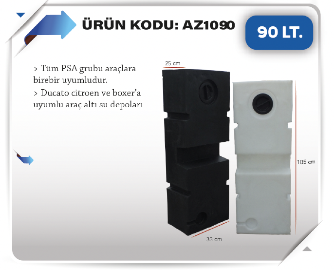 AZFEN 90 LITRE SU DEPOSU