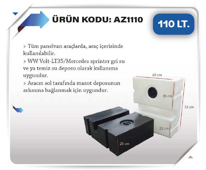 AZFEN 110 LITRE SU DEPOSU