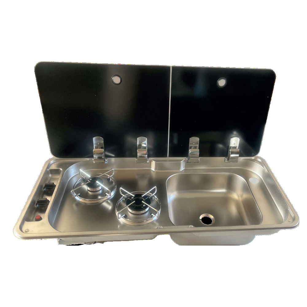 Kombinasyonlu Paslanmaz Krom Ocak 36×78 cm