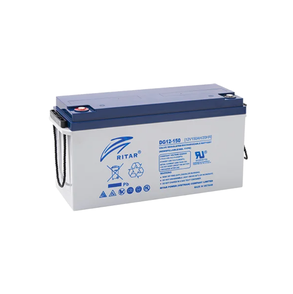 Ritar DG12-150 12V 150Ah Deep Cycle Saf Jel akü