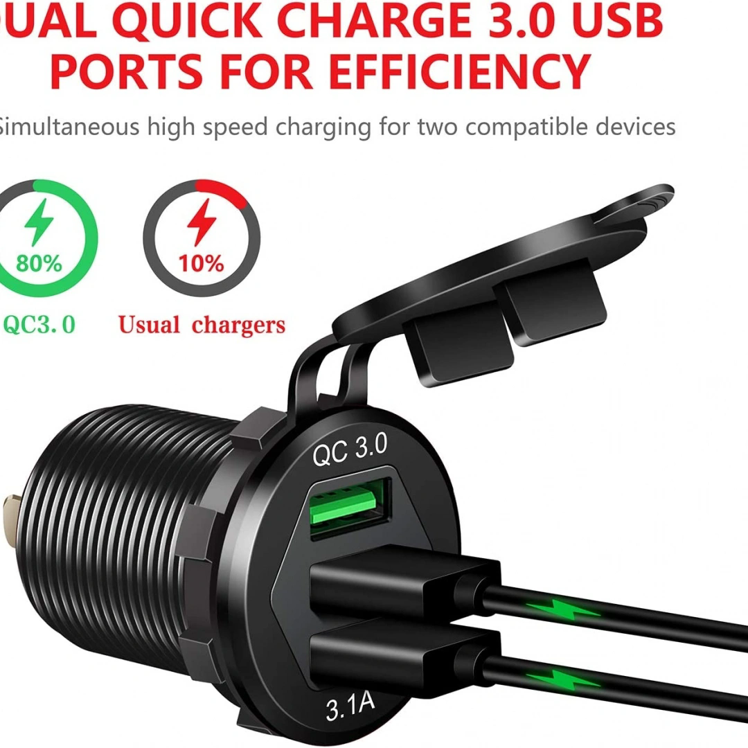 MELLİFERA Hızlı şarj 3.0 araba şarjı, 12V/24V 35W QC3.0/2.0 USB şarj soketi, 3 USB şarj soketi güç çıkışı ile hızlı şarj