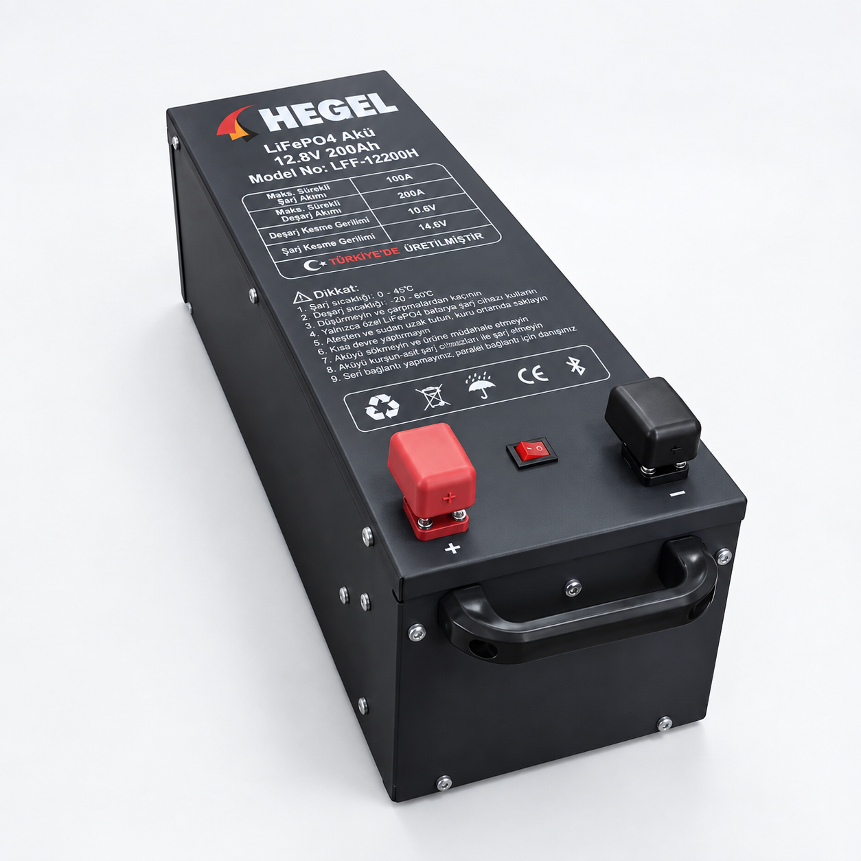 Hegel LFF-12200H 12.8V 200Ah LiFePO4 Lityum Akü