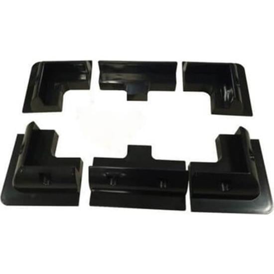 KARAVAN MONTAJ SETİ SİYAH 6'LI SET (4 KÖŞE, 2 YAN)