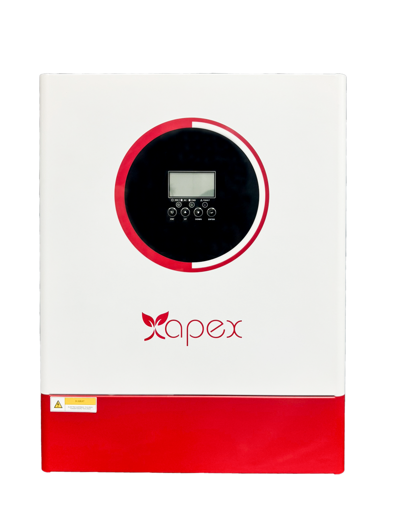 APEX APX6200 PRO Seri 6200W Hibrit Akıllı İnverter - 100A MPPT - 500VDC Panel