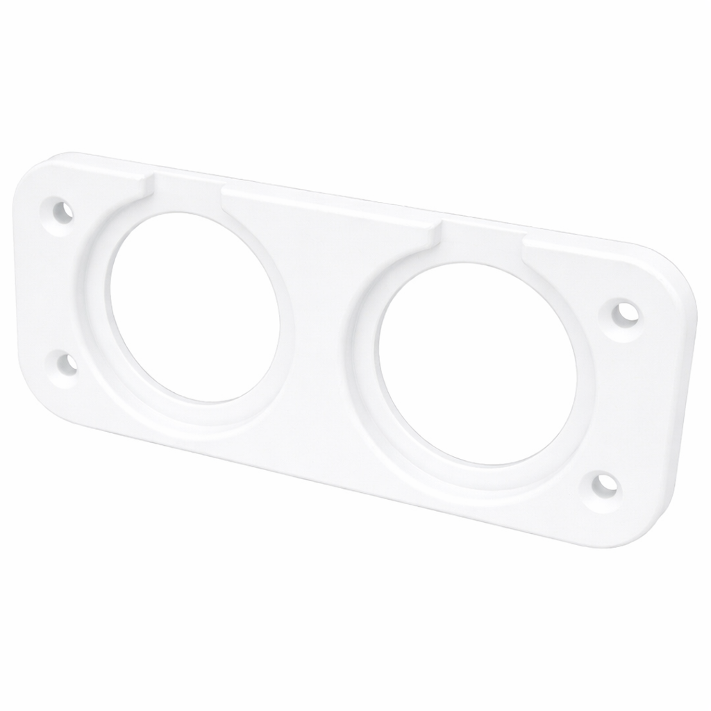 MELLİFERA İKİLİ PLASTİK PANEL BEYAZ (Çakmaklık, Usb,Type-C Ve Voltmetre İçin Delikli Plastik Panel)