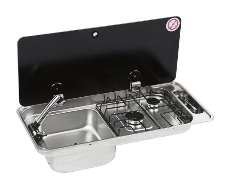 CAN ÇİFT GÖZLÜ ANKASTRE KOMBİNASYONLU OCAK (SAĞ OCAK-SOL EVİYE)