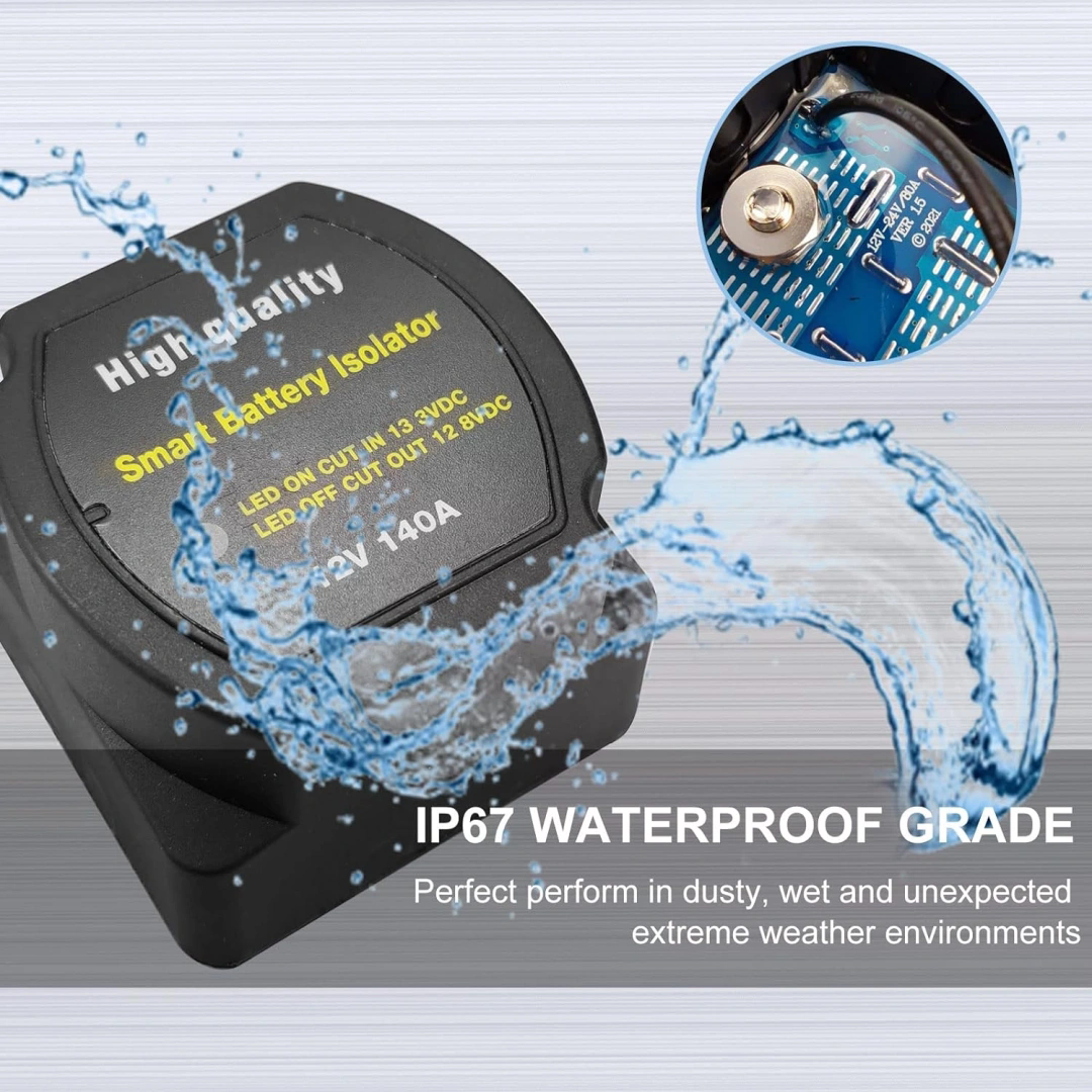 MELLİFERA Smart Battery Isolator12V 140Amp, Gerilim Duyarlı Röle VSR, RV Karavan Deniz Araçları İçin uyumlu