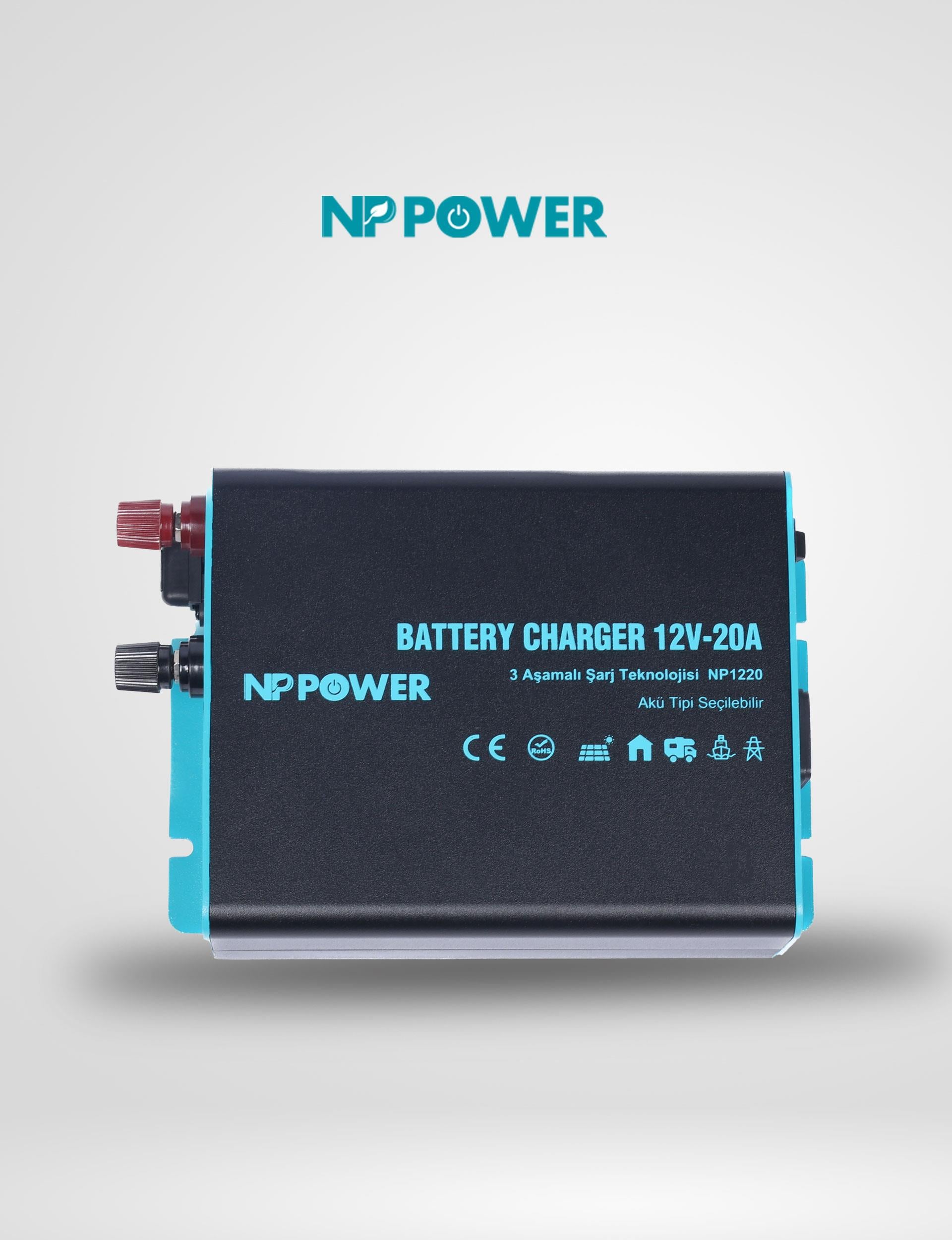 NP POWER 12 Volt 20 Amper Akü Şarj Cihazı