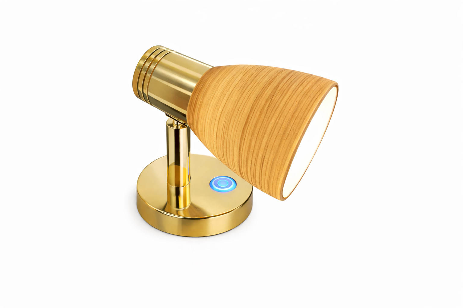 Mellifera Yuvarlak Tabanlı Dokunmatik Ayarlanabilir Döner Başlıklı Okuma Lambası