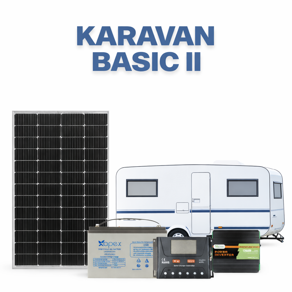 ELECTROZİRVE Karavan Hazır Sistem Basic-II (Çekme Karavan Güneş Enerji Paketi 220V Sistem)