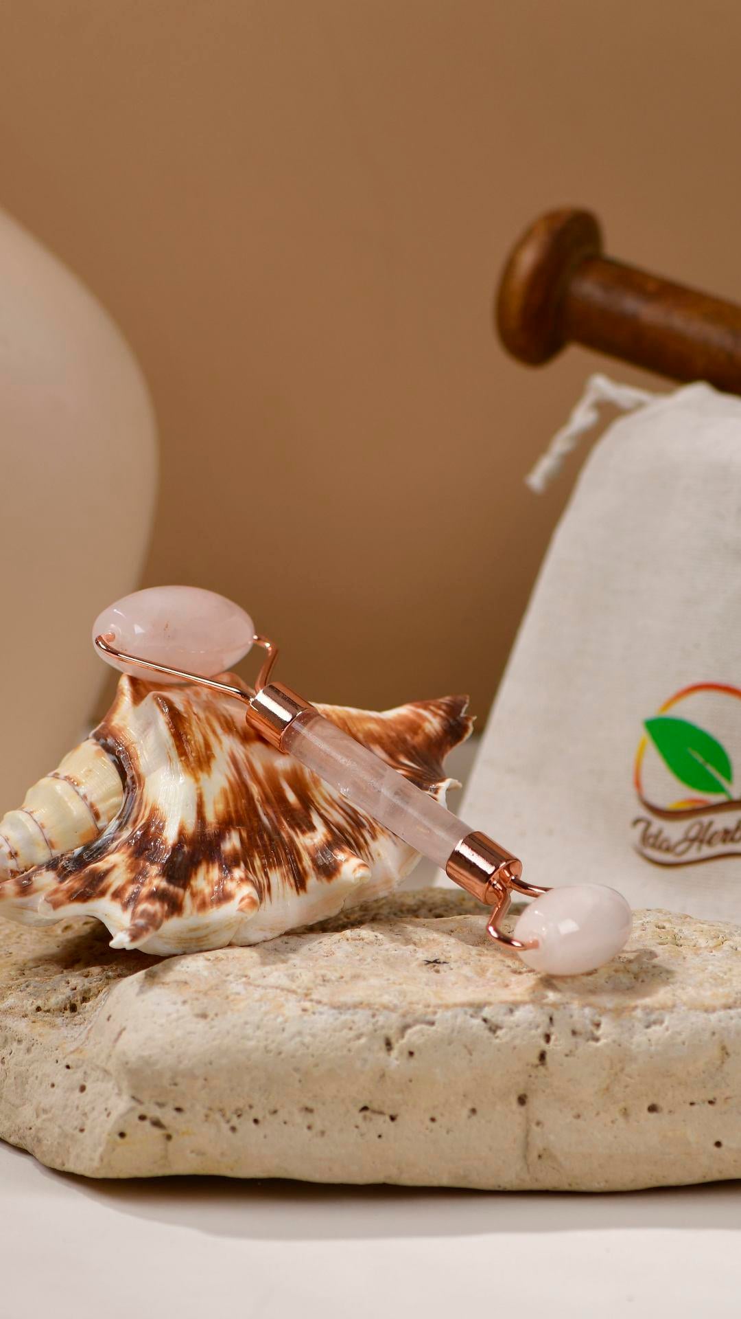 Pembe Kuvars Roller Gua Sha