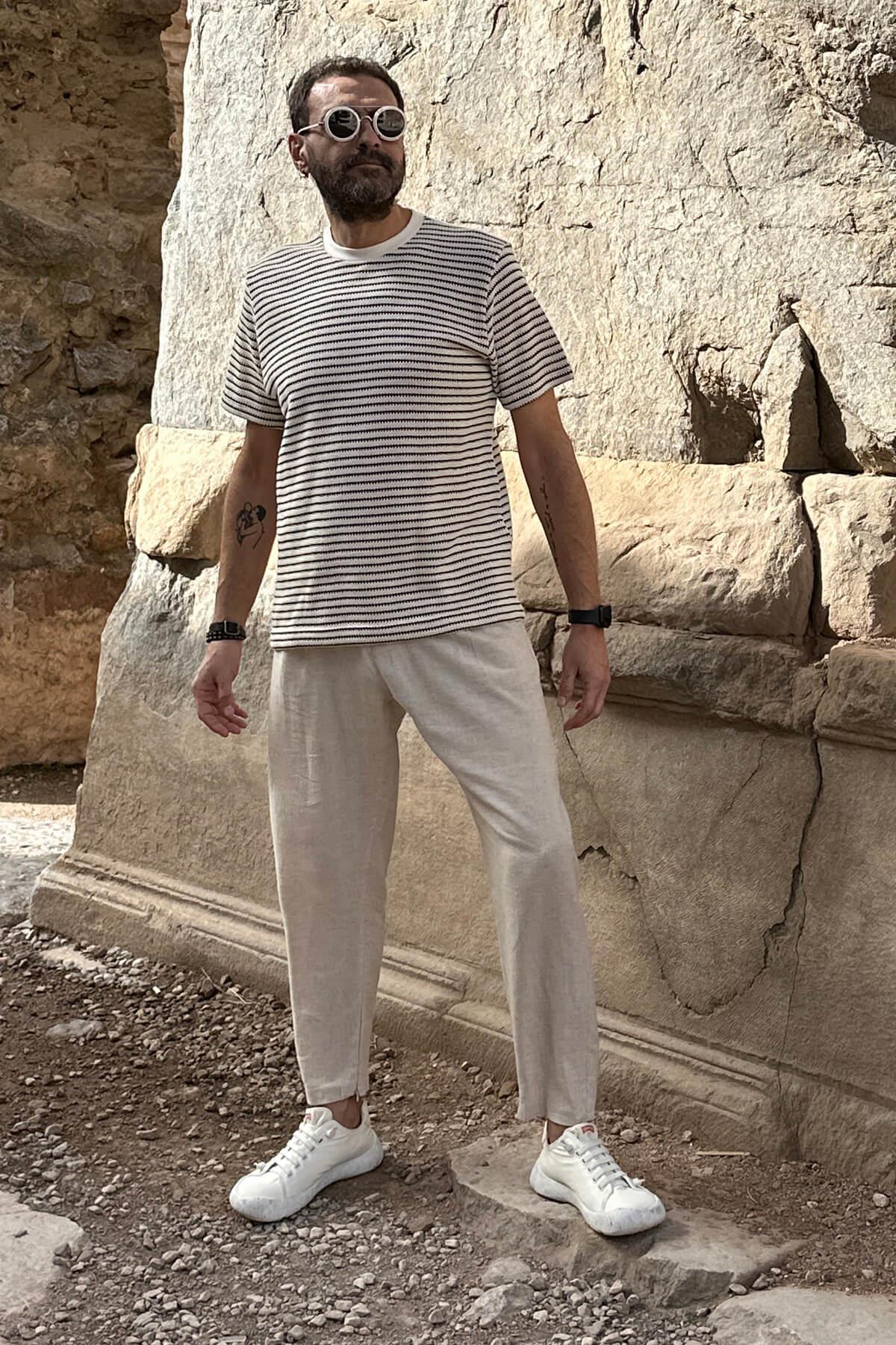 T-Shirt Siyah Çizgili