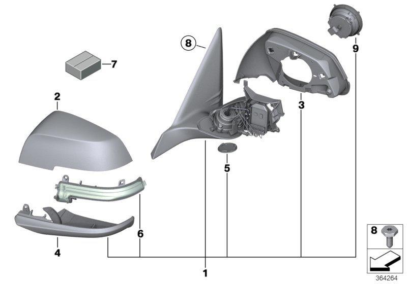 KOMPLE AYNA SAĞ F20/F20LCI 51167242718