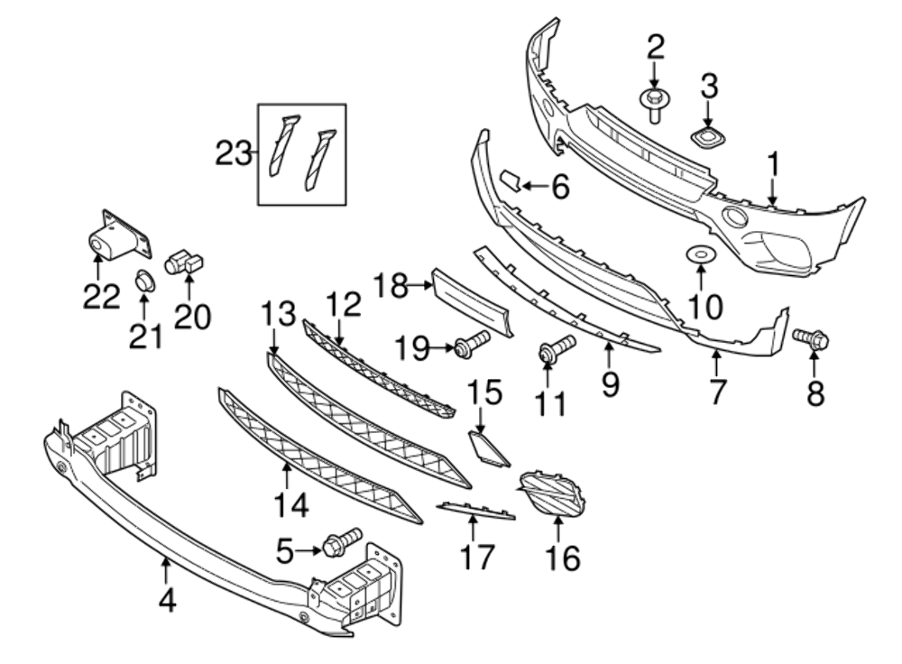 ÖN TAMPON ORTA IZGARA E70LCI 51117222855