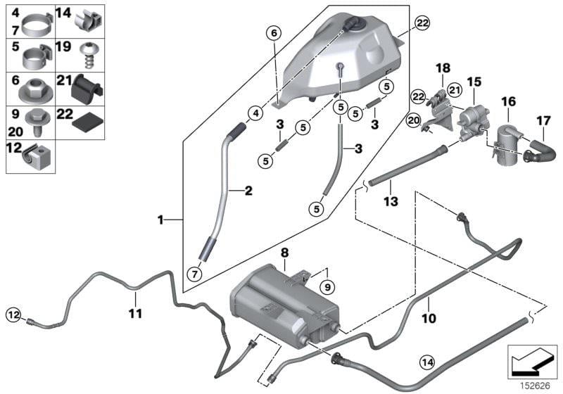 BMW AKTİF KARBON FİLTRE M62 / E53 16131184558