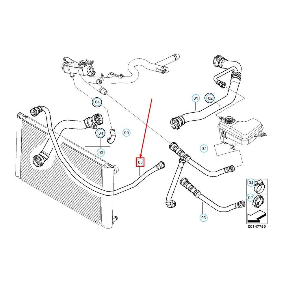 BMW SU HORTUMU M47N2 / E60/E60LCI 17127787457