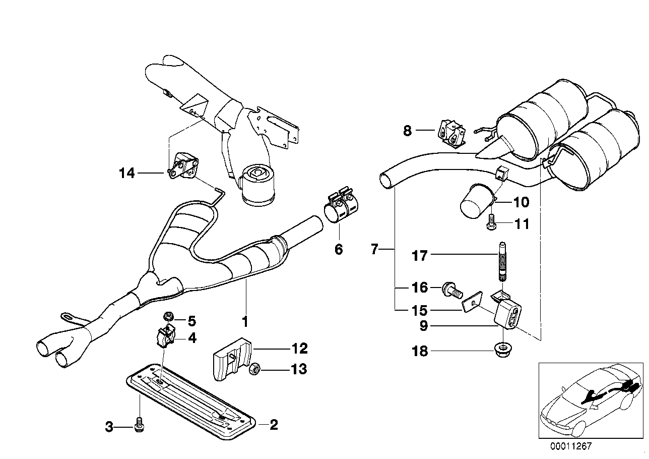 BMW ORTA SUSTURUCU E39 5.28İ 18101436532