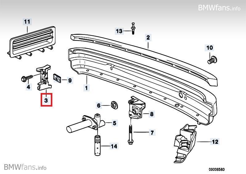 ARKA TAMPON BAGLANTI BRAKETİ E36 51121960697