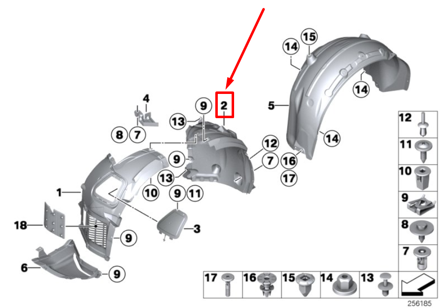 ÖN ÇAMURLUK DAVLUMBAZI ARKA SOL F12/F12LCI 51717224485