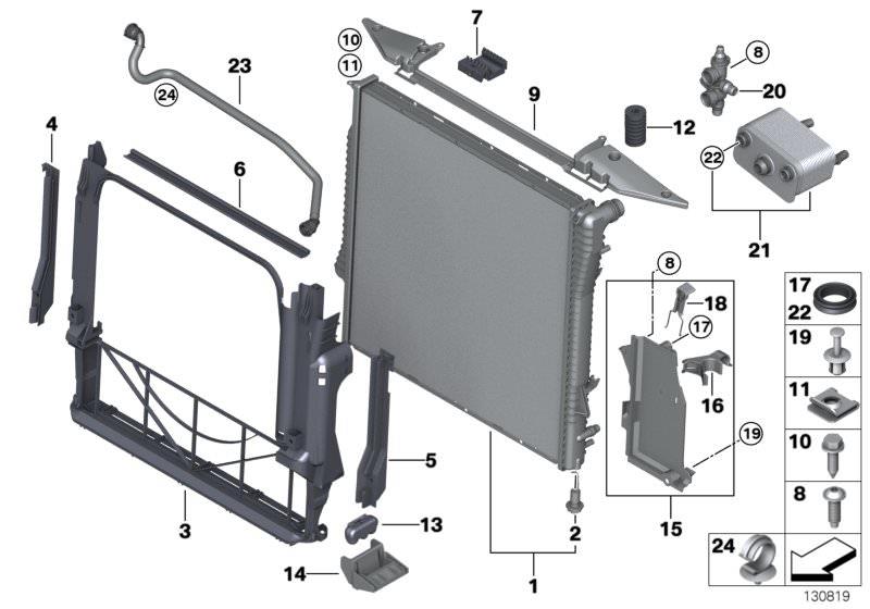 RADYATÖR KASA CONTASI M57/M57N/M62 E53 17101439129